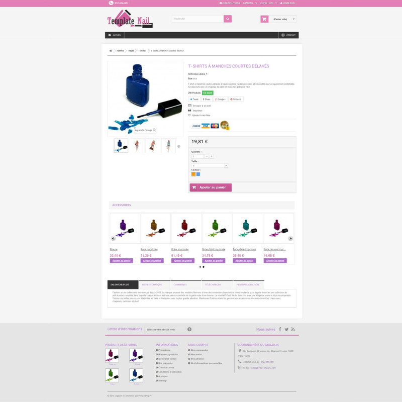 Thème Prestashop Nails