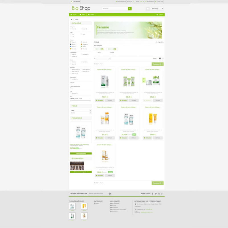 Pure Prestashop template
