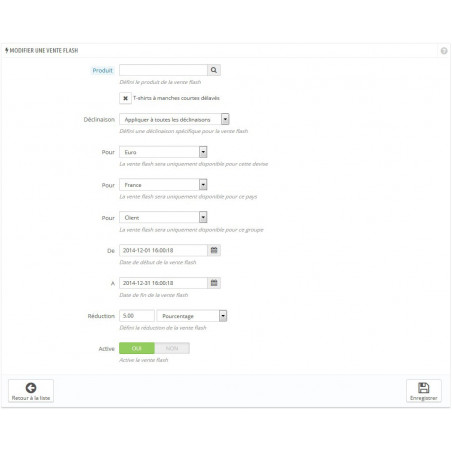 Module Prestashop Ventes Flash