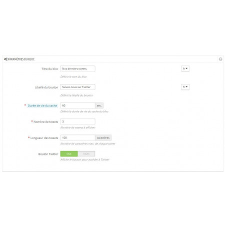 Module Prestashop Bloc Twitter Module Prestashop Bloc Twitter