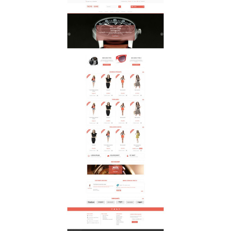 Thème Prestashop Shine