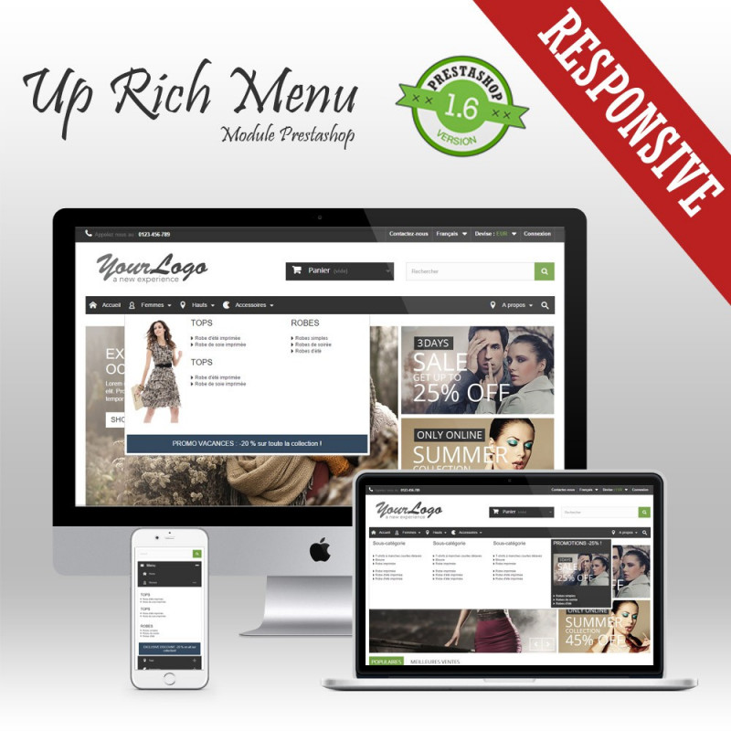 Rich Menu Prestashop Module