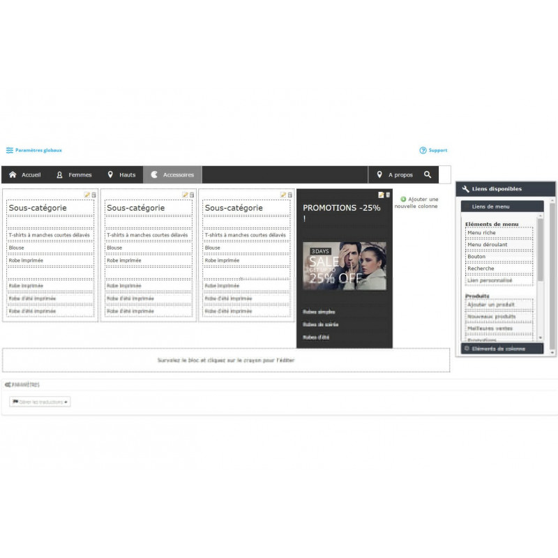 Rich Menu Prestashop Module