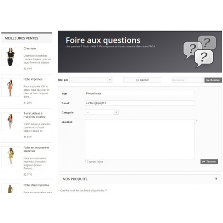 Module Prestashop FAQ Users