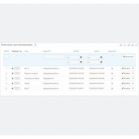 Module Prestashop HTML Blocks