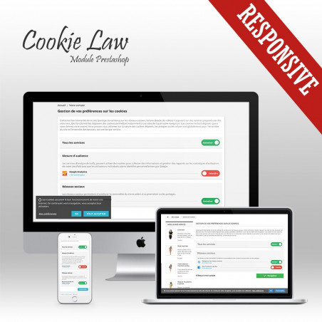 Module Prestashop Cookie Law - Blocage des Cookies + Bannière