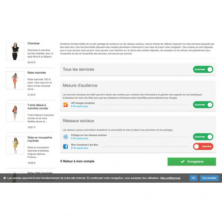 Module Prestashop Cookie Law - Blocage des Cookies + Bannière Module Prestashop Cookie Law - Blocage des Cookies + Bannière