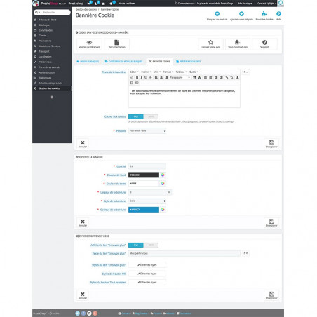 Cookie Banner Prestashop Module