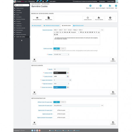 Module Prestashop Cookie Law - Blocage des Cookies + Bannière Module Prestashop Cookie Law - Blocage des Cookies + Bannière