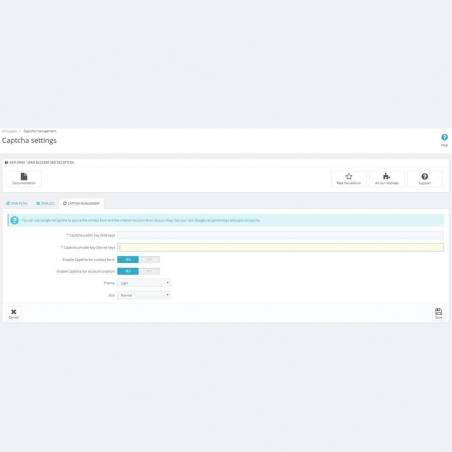 Module Prestashop Anti Spam - Bloqueur de Spam et Google reCaptcha