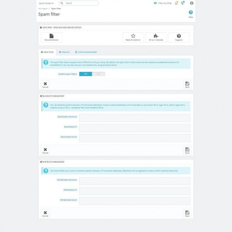 Module Prestashop Anti Spam - Bloqueur de Spam et Google reCaptcha
