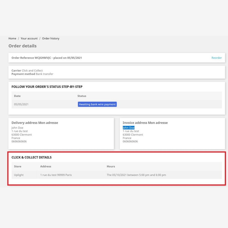 Module Click and Collect