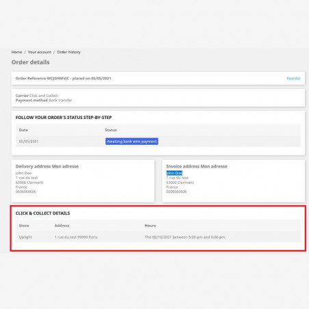 Click and Collect Module