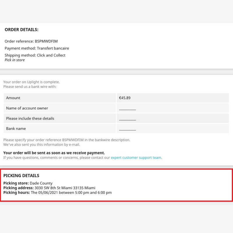 Click and Collect Module