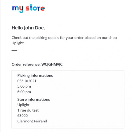 Module Click and Collect Module Click and Collect