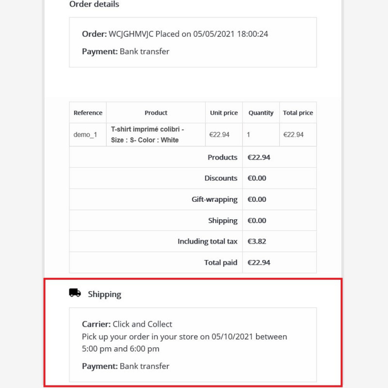 Module Click and Collect