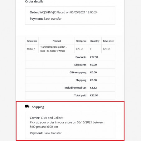 Module Click and Collect Module Click and Collect