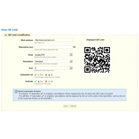 Modules Prestashop QR code