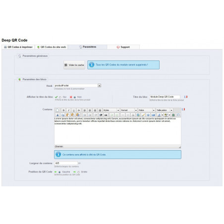Modules Prestashop QR code