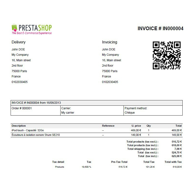 Modules Prestashop QR code