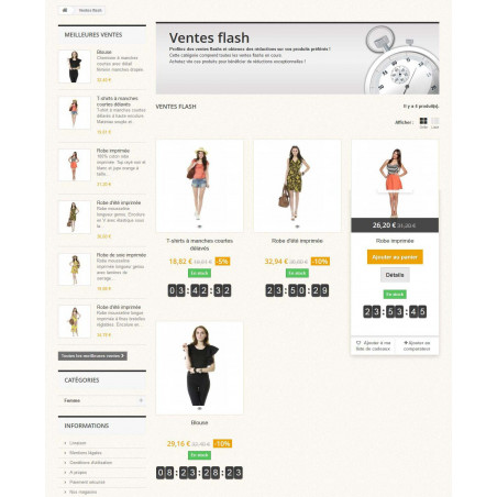 Module Prestashop Ventes Flash