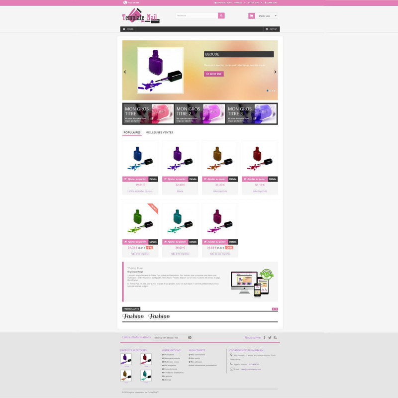 Pure Prestashop template