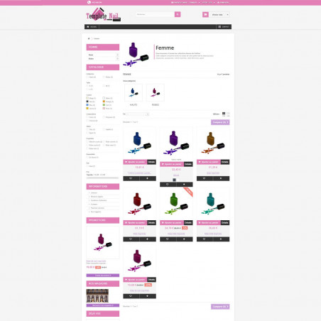 Thème Prestashop Nails Thème Prestashop Nails